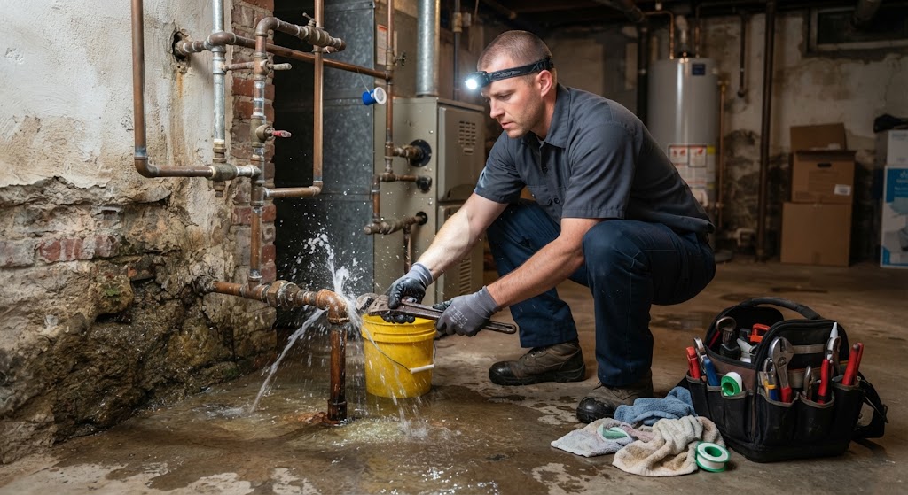 Plumbing leak detection Passaic NJ technician using non-invasive equipment